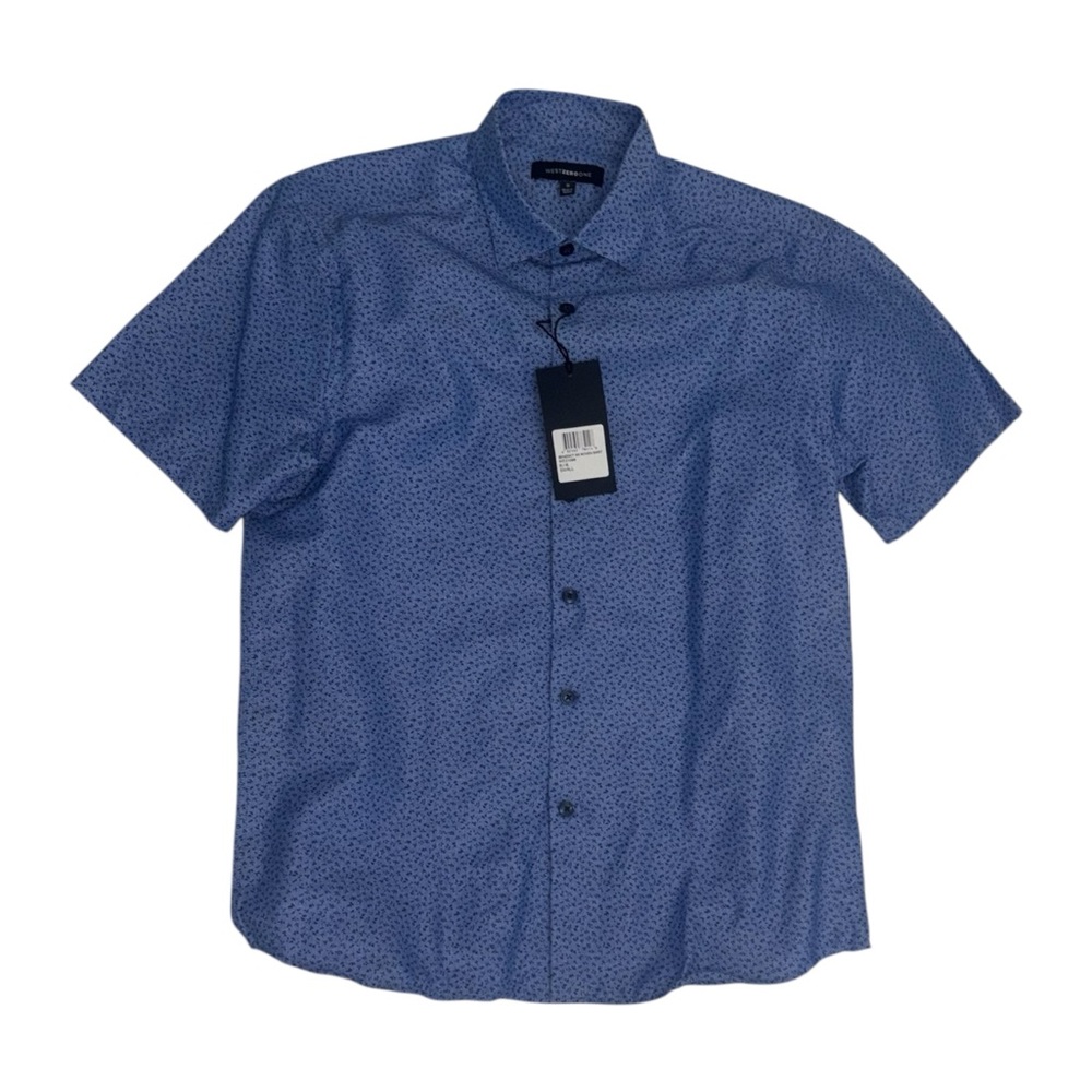 Men's Casual Blue Button Down Shirt